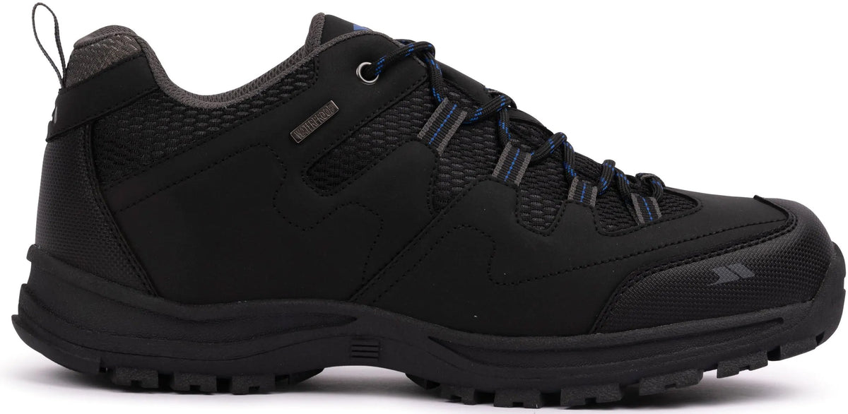 Trespass Finley Waterproof Men's Walking Shoes - Black | Outdoor Performance