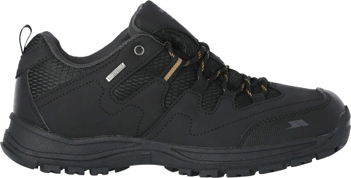 Trespass Finley Waterproof Men's Walking Shoes - Black | Outdoor Performance