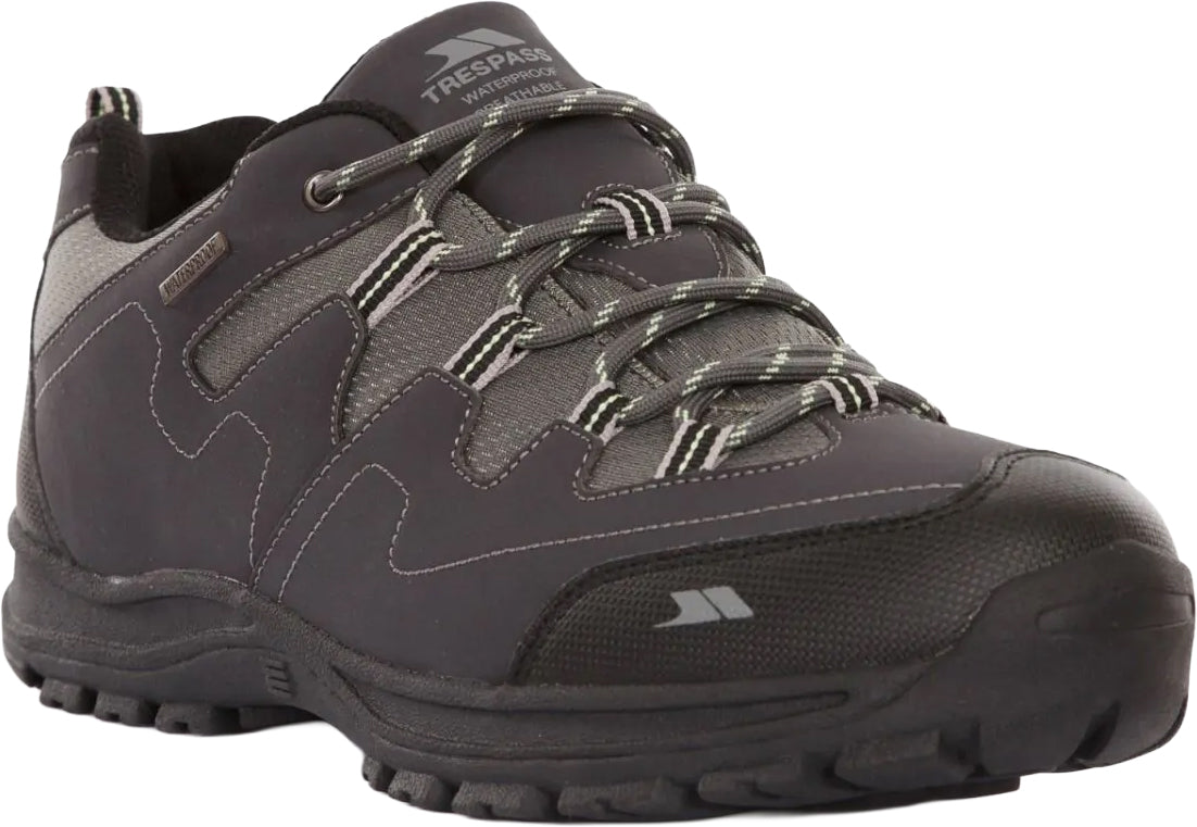 Trespass Finley Waterproof Men's Walking Shoes - Grey | Outdoor Performance
