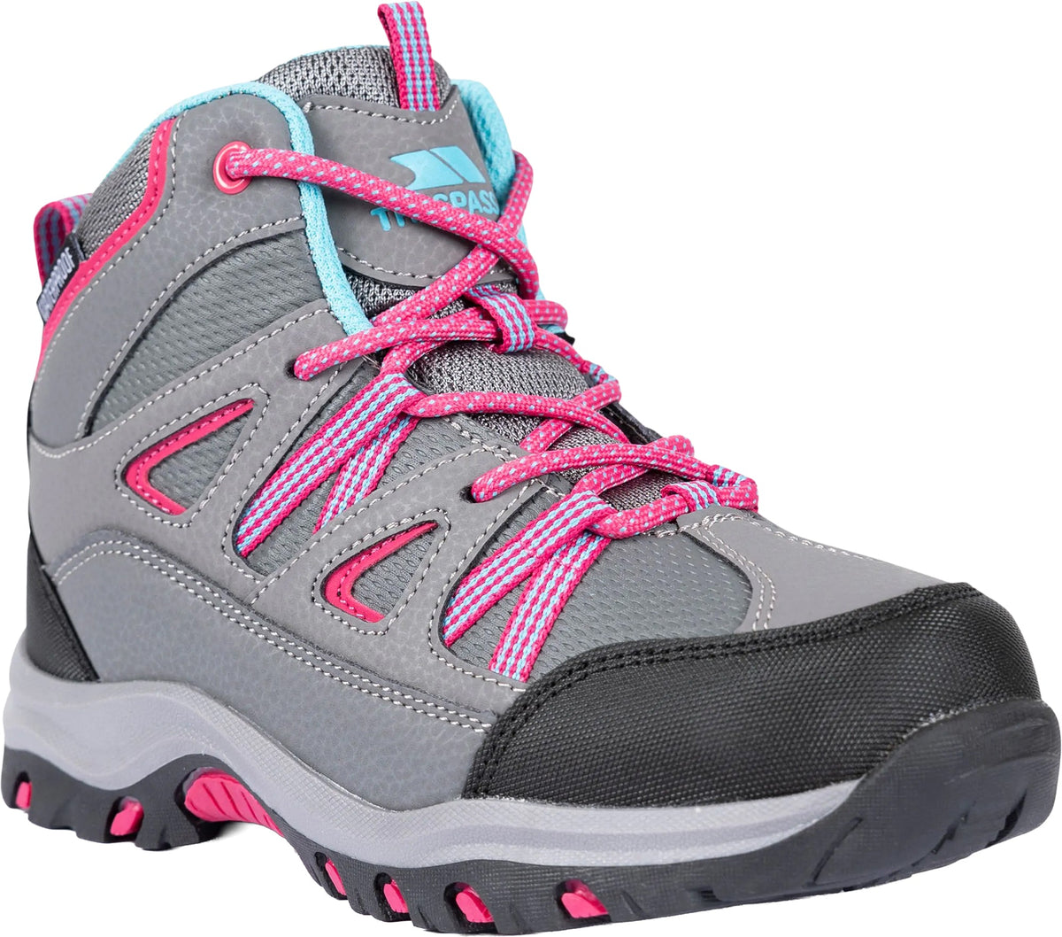 Trespass Gillon II Mid Waterproof Junior Walking Boots - Grey | Outdoor Performance