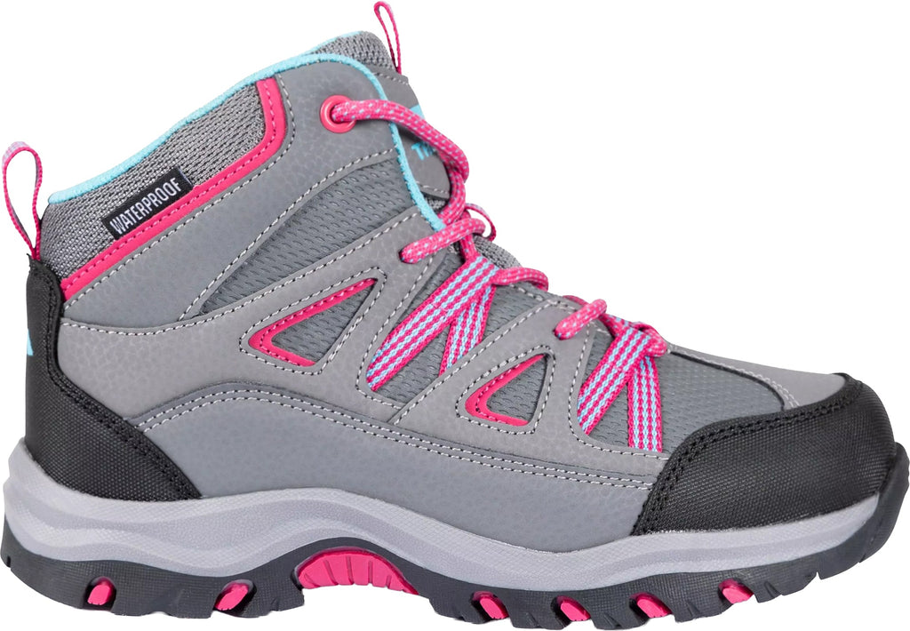 Trespass Gillon II Mid Waterproof Junior Walking Boots - Grey | Outdoor Performance