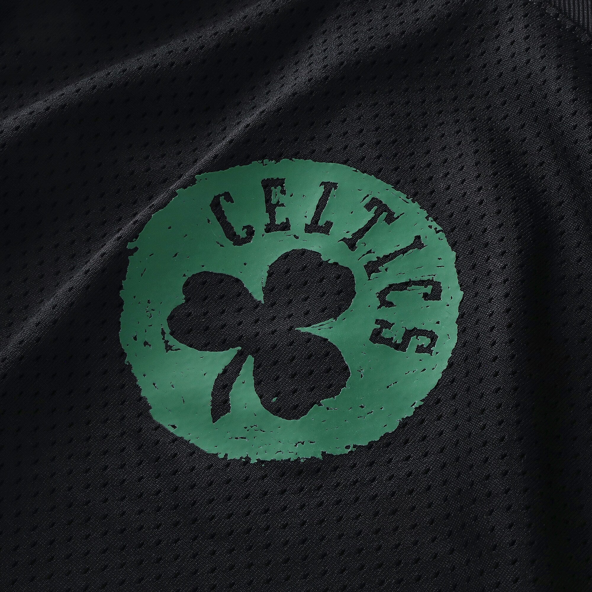 Boston Celtics Nike Courtside Football Jersey - Black - Men's