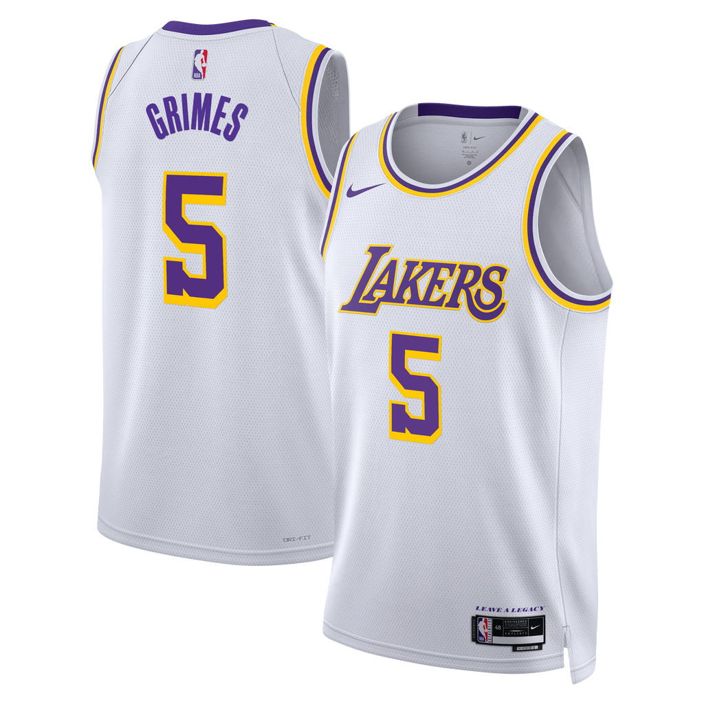 Los Angeles Lakers Nike Association Edition Swingman Jersey - White - Quentin Grimes - Unisex