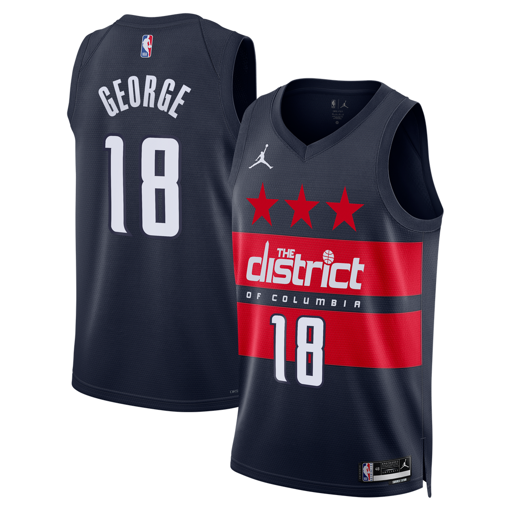 Washington Wizards Jordan Brand Statement Edition Swingman Jersey - Navy - Kyshawn George - Men's