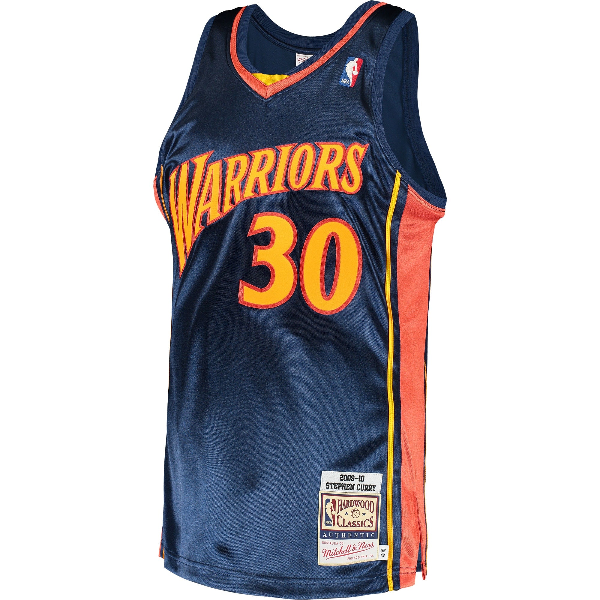 Golden State Warriors Mitchell & Ness Stephen Curry 2009 Hardwood Classics Authentic Jersey - Navy - Men's