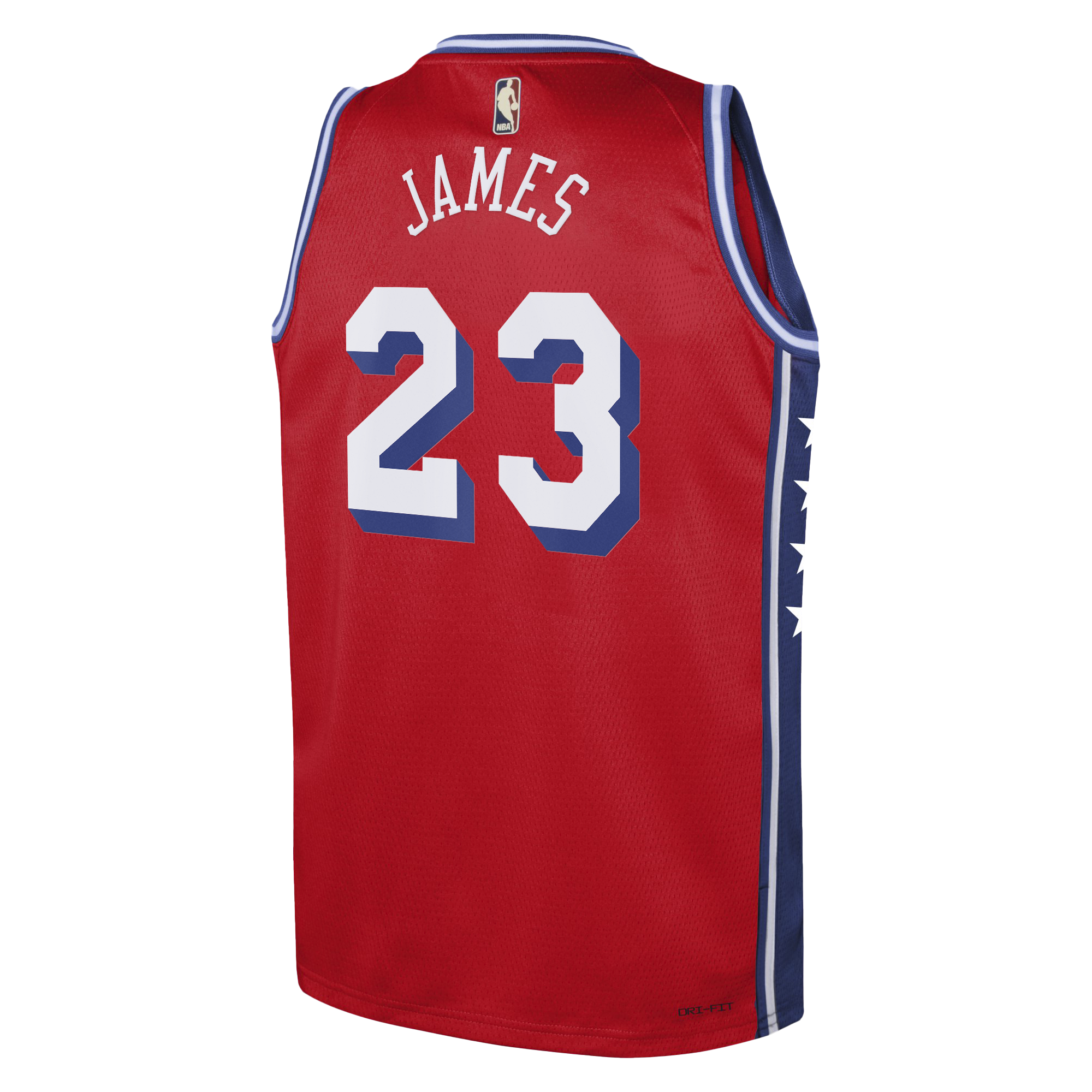Philadelphia 76ers Jordan Brand Statement Edition Swingman Jersey - Red - LeBron James - Youth