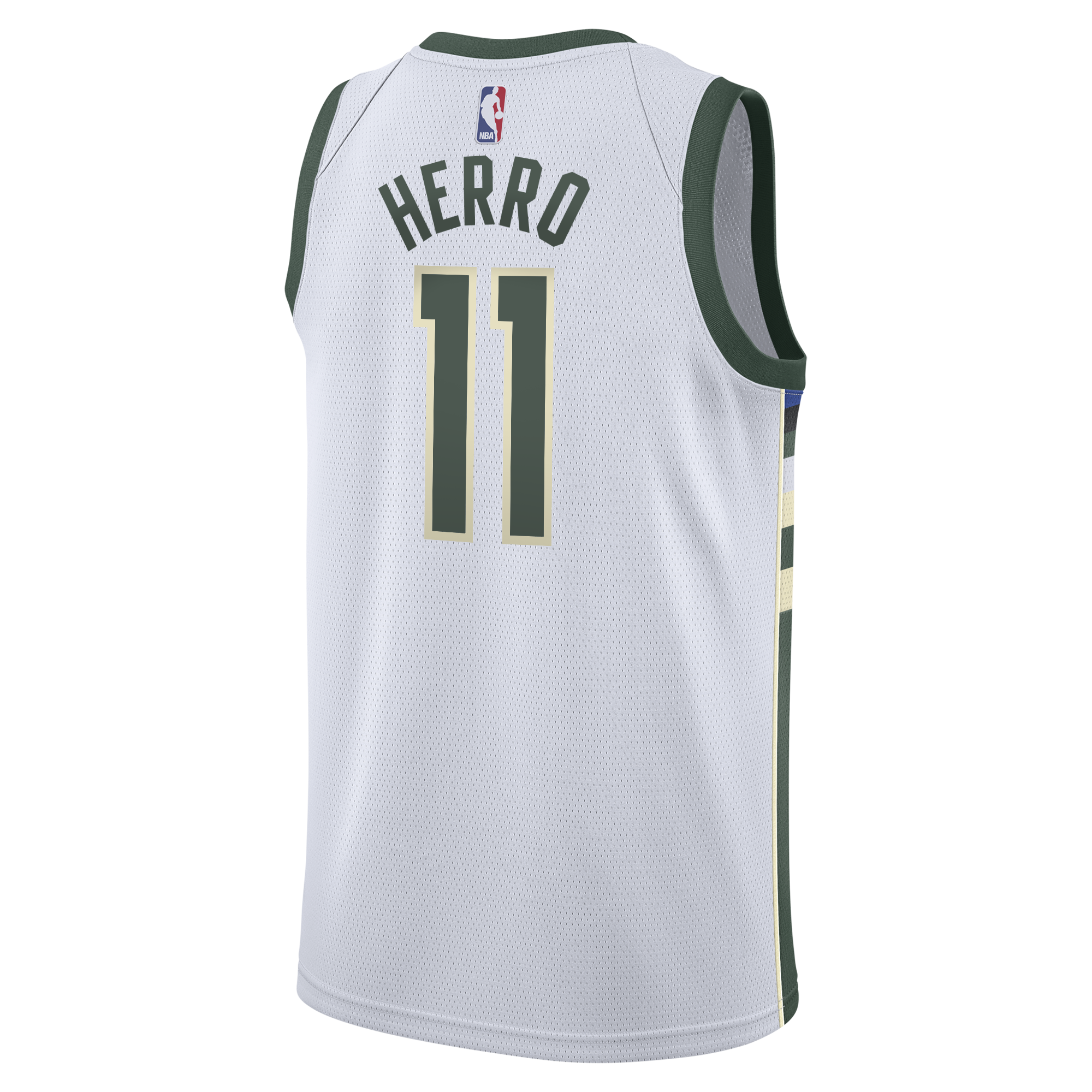 Milwaukee Bucks Nike Association Edition Swingman Jersey - White - Tyler Herro - Youth