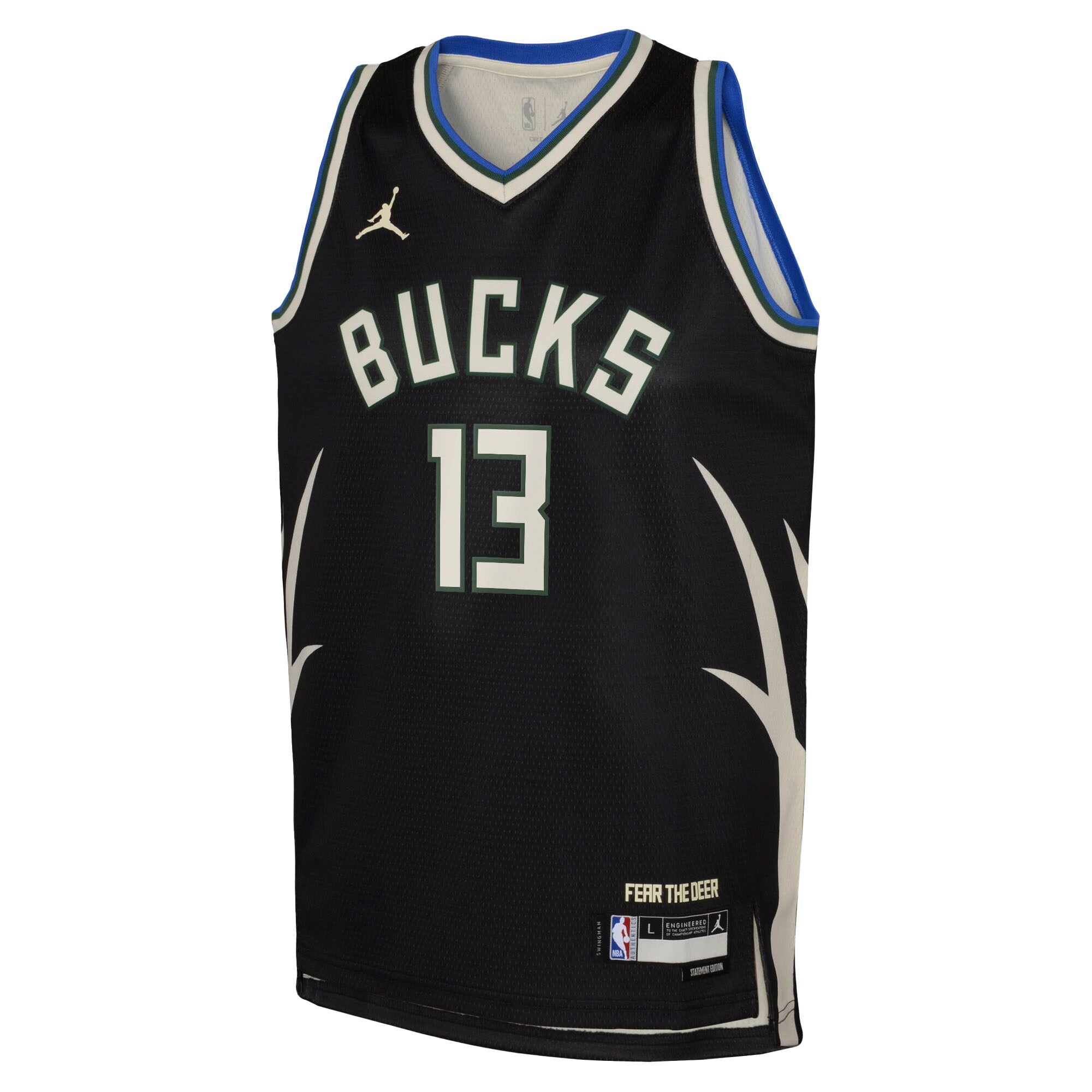 Milwaukee Bucks Jordan Brand Statement Edition Swingman Jersey - Hunter Green - Ryan Rollins - Youth