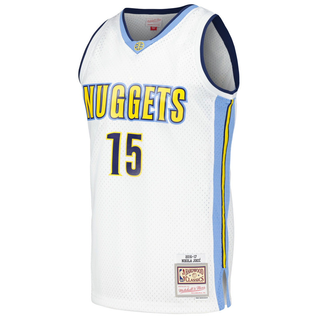 Denver Nuggets Mitchell & Ness Nikola Jokic 2016/17 Throwback Swingman Jersey - White - Men's