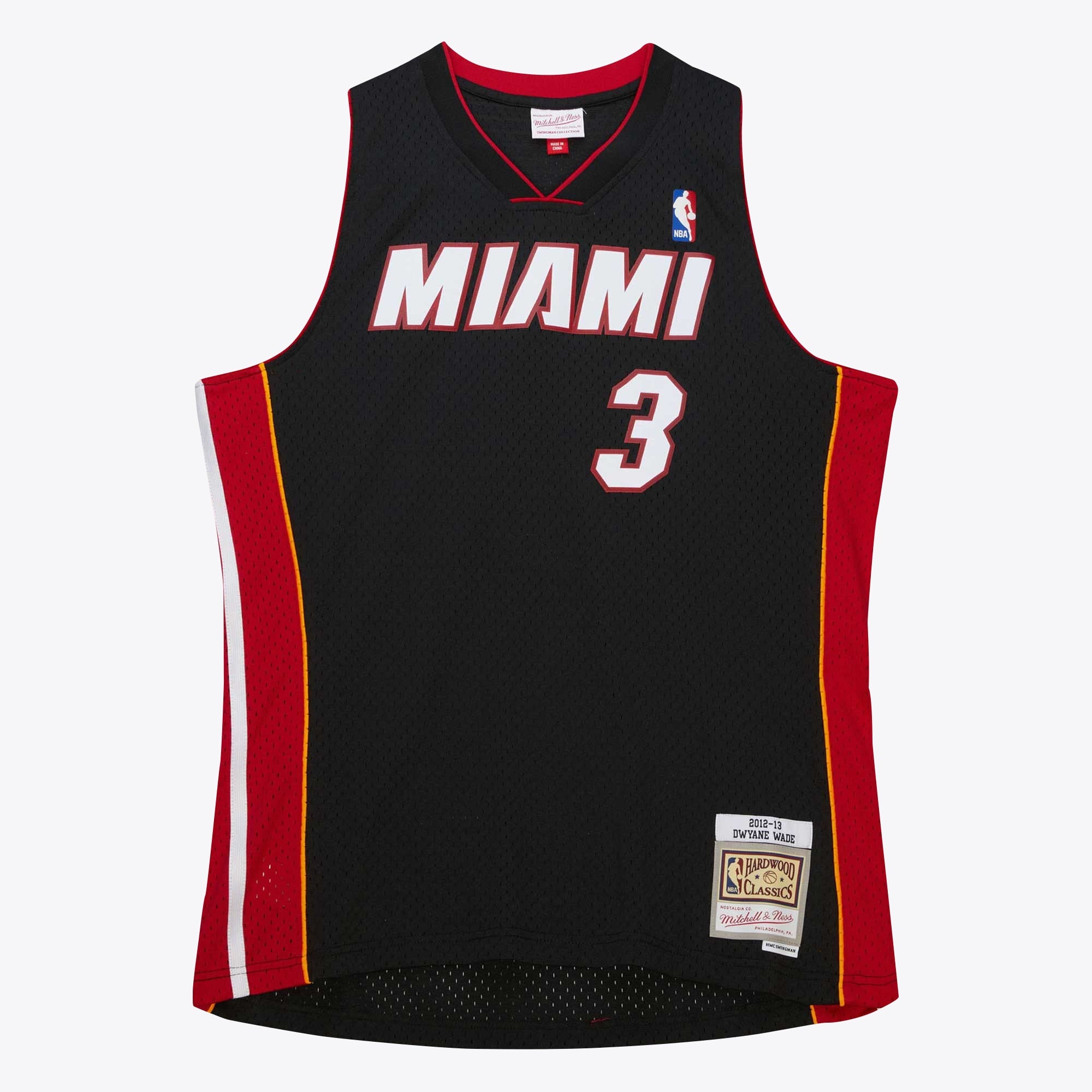 Miami Heat Mitchell & Ness NBA Dwyane Wade 2012 Road Hardwood Classics Swingman Jersey