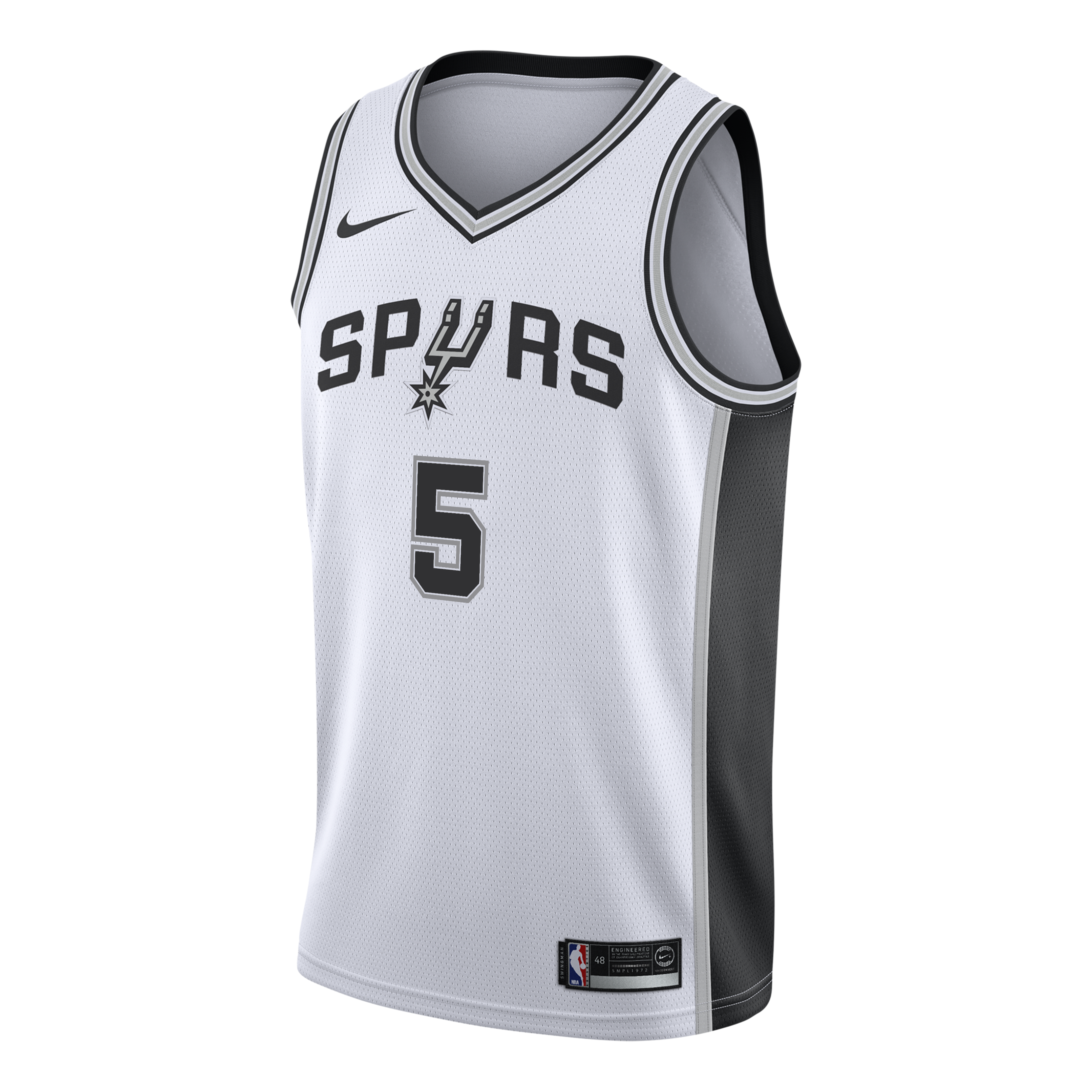 San Antonio Spurs Nike Association Edition Swingman Jersey - White - Stephon Castle - Youth