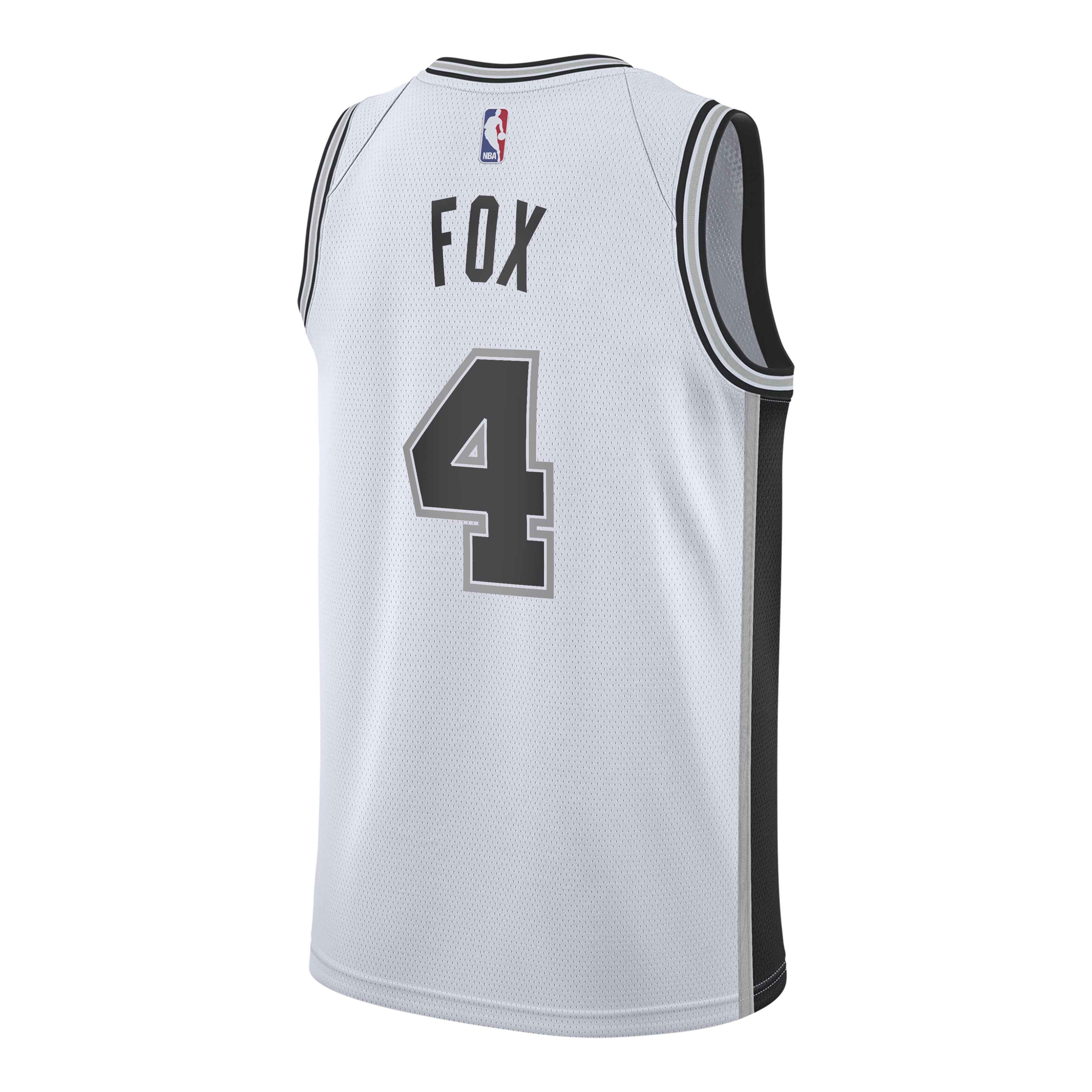 San Antonio Spurs Nike Association Edition Swingman Jersey - White - De'Aaron Fox - Youth