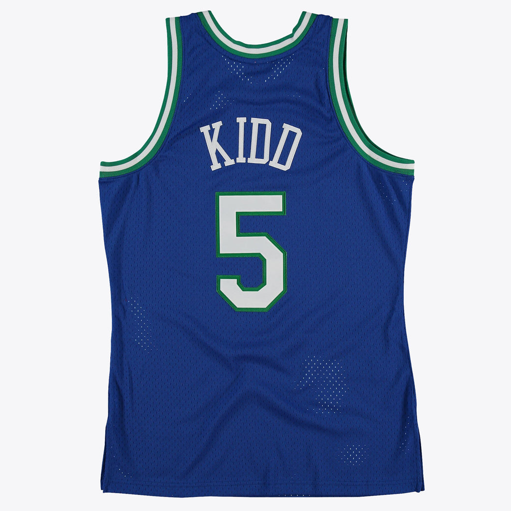 Dallas Mavericks Mitchell & Ness Jason Kidd 1997 Hardwood Classics Road Swingman Jersey - Royal - Men's