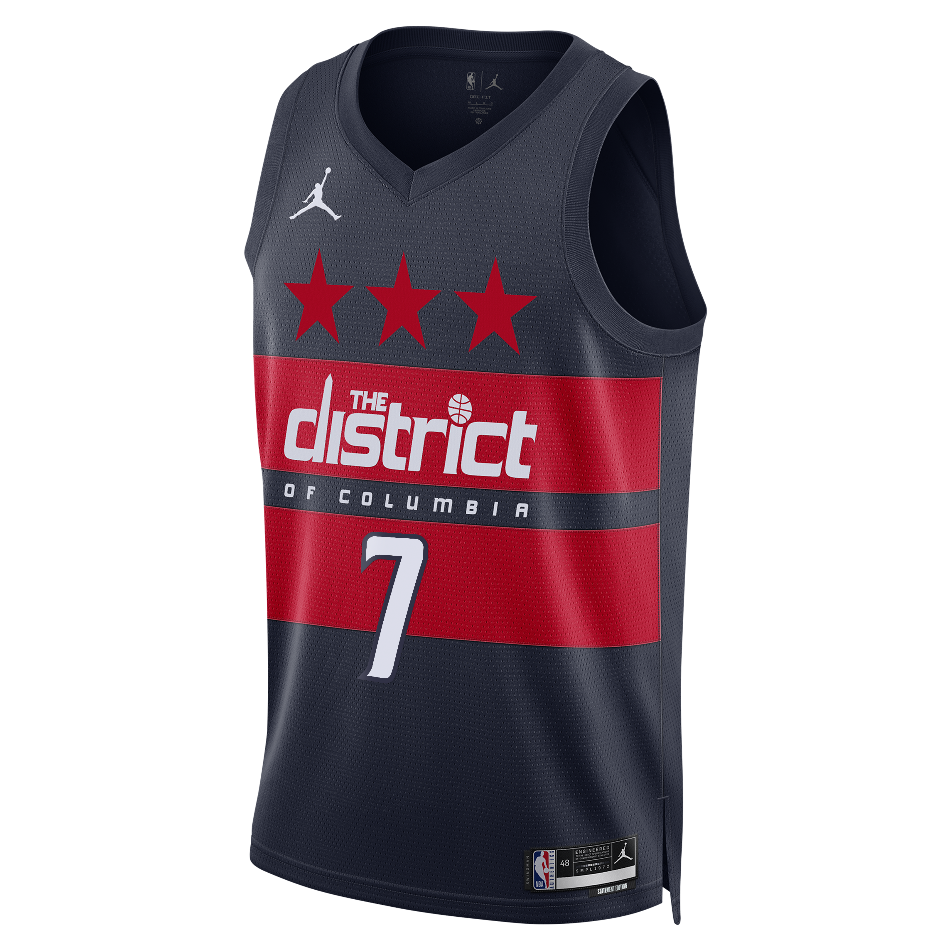 Washington Wizards Jordan Brand Statement Edition Swingman Jersey - Navy - Bub Carrington - Men's