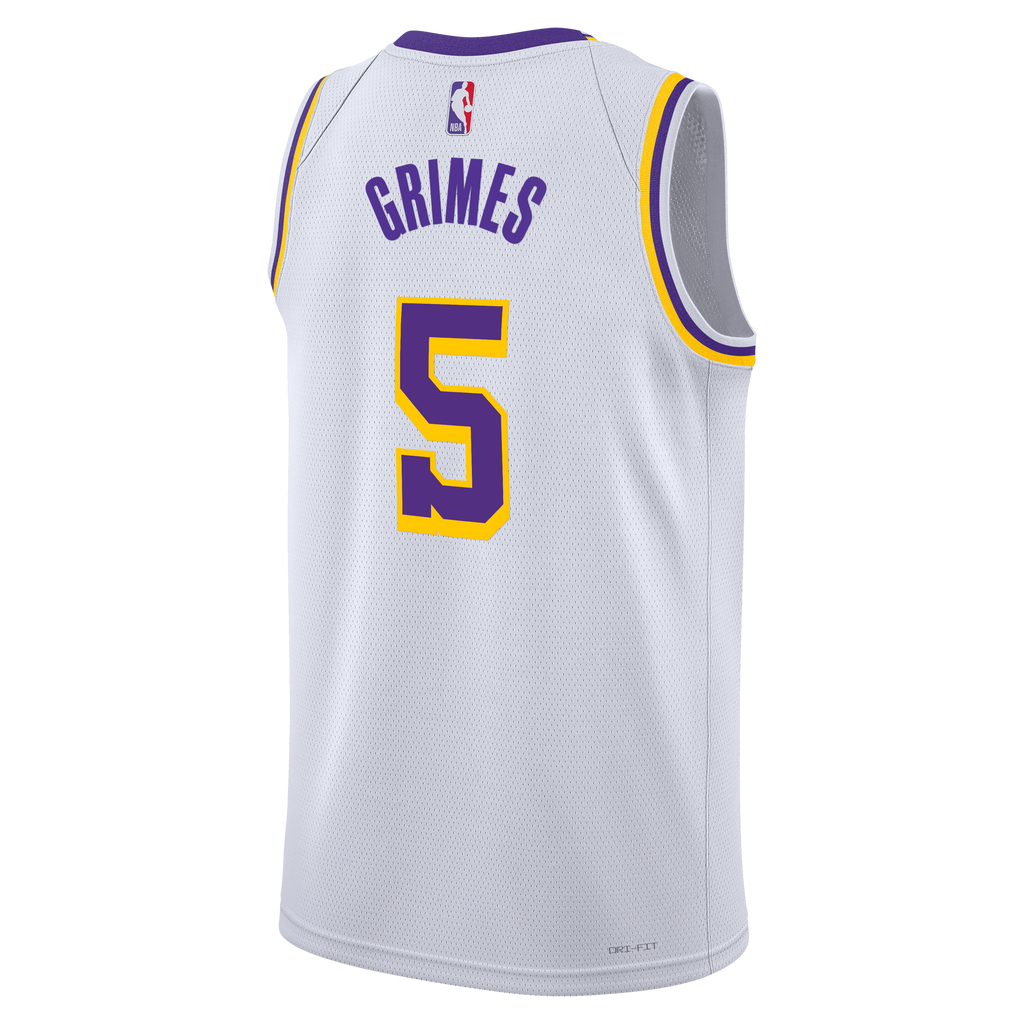 Los Angeles Lakers Nike Association Edition Swingman Jersey - White - Quentin Grimes - Unisex