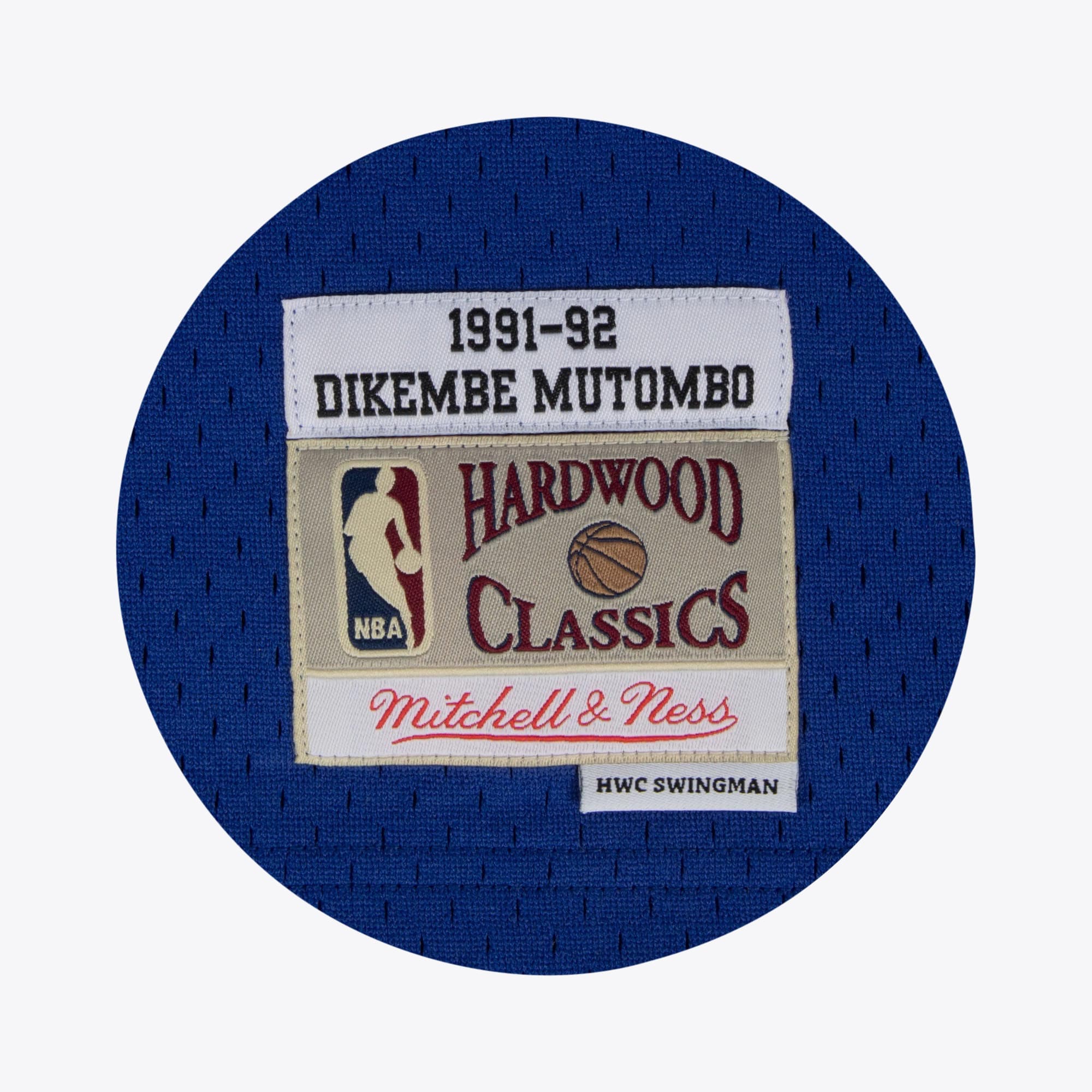 Denver Nuggets Mitchell & Ness Dikembe Mutombo 1991 Hardwood Classics Home Swingman Jersey - White - Men's