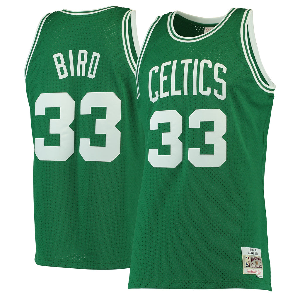 Boston Celtics Mitchell & Ness Larry Bird 1985-86 Hardwood Classics Swingman Jersey - White - Men's