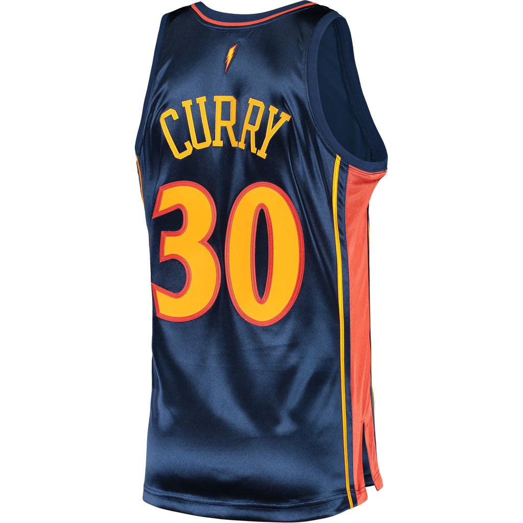 Golden State Warriors Mitchell & Ness Stephen Curry 2009 Hardwood Classics Authentic Jersey - Navy - Men's