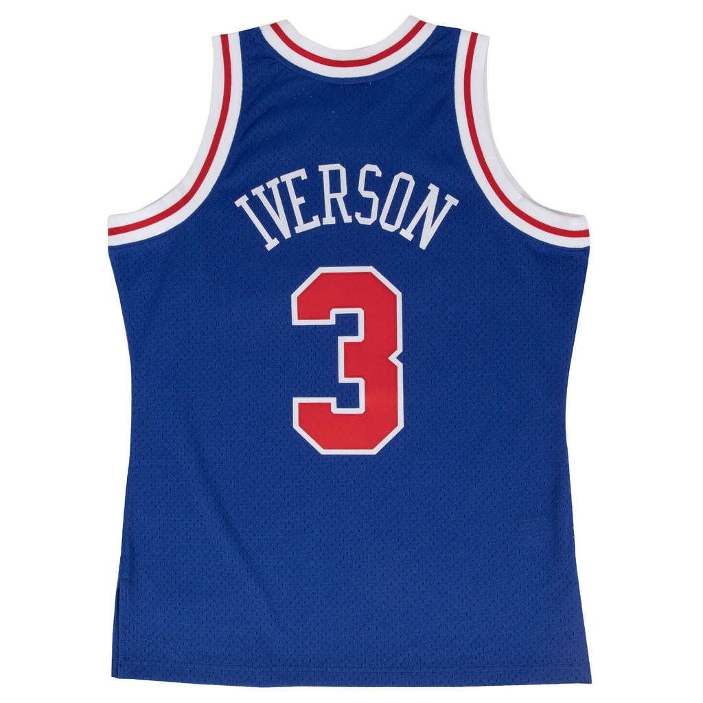 Philadelphia 76ers Mitchell & Ness Allen Iverson 1997 Hardwood Classics Alternate Swingman Jersey - Blue - Men's