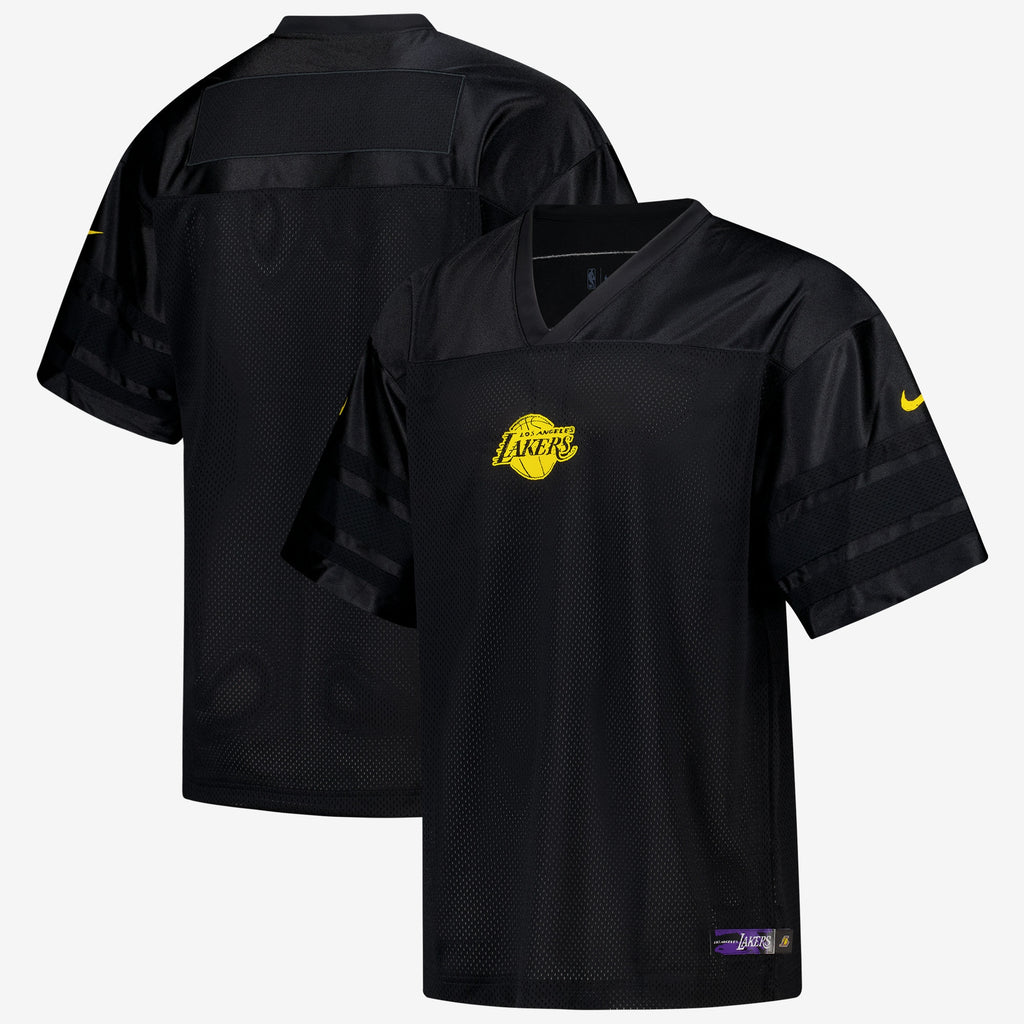 Los Angeles Lakers Nike Courtside Football Jersey - Black - Men's
