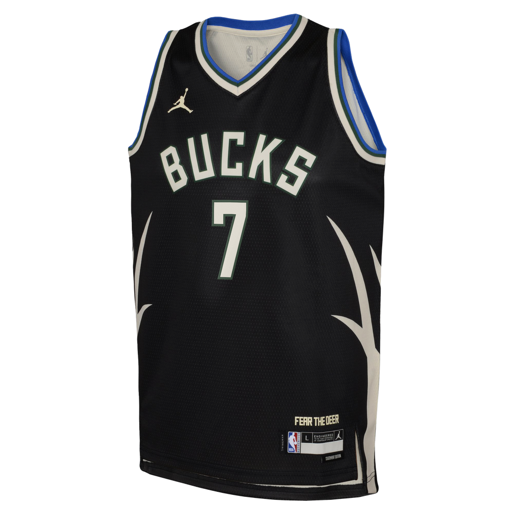 Milwaukee Bucks Jordan Brand Statement Edition Swingman Jersey - Hunter Green - Kevin Porter Jr. - Youth