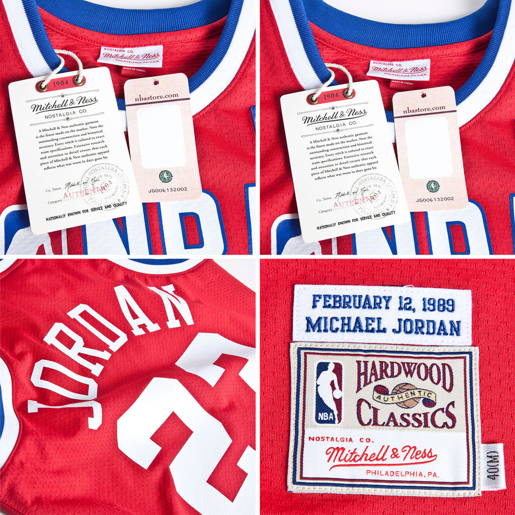 NBA All-Star East Mitchell & Ness Michael Jordan 1989 Authentic Jersey - Red - Men's