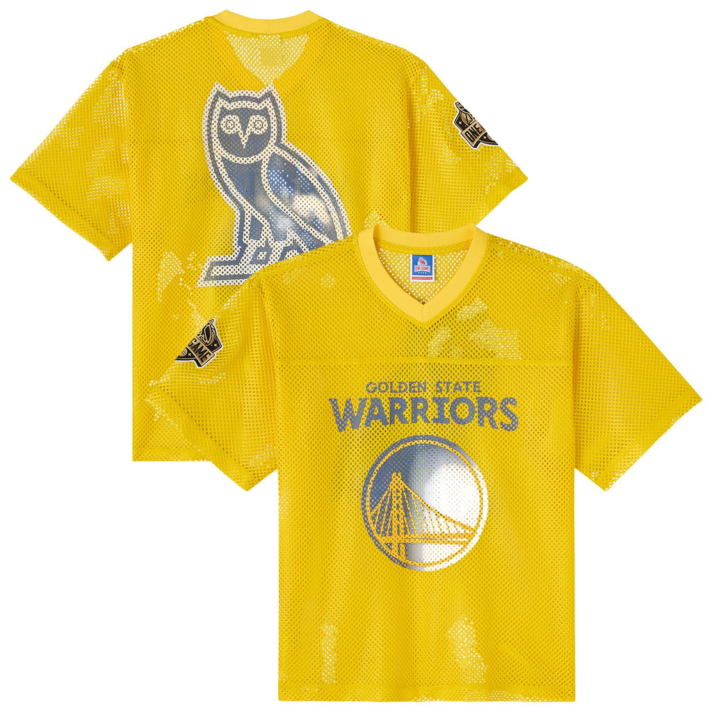 Golden State Warriors X OVO Mesh Football Jersey - Men's