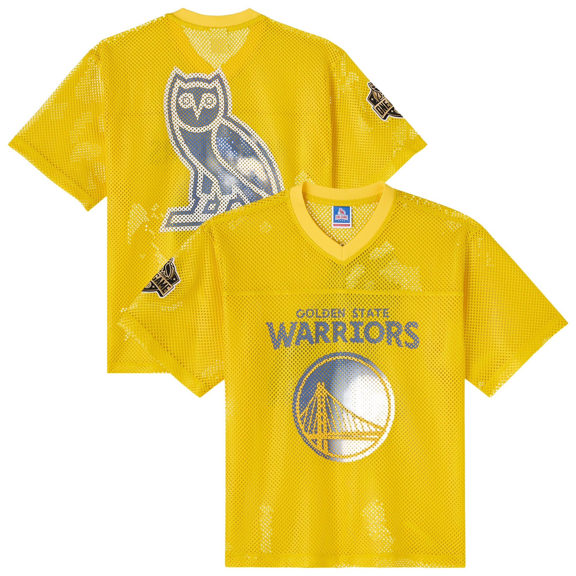Golden State Warriors X OVO Mesh Football Jersey - Men's