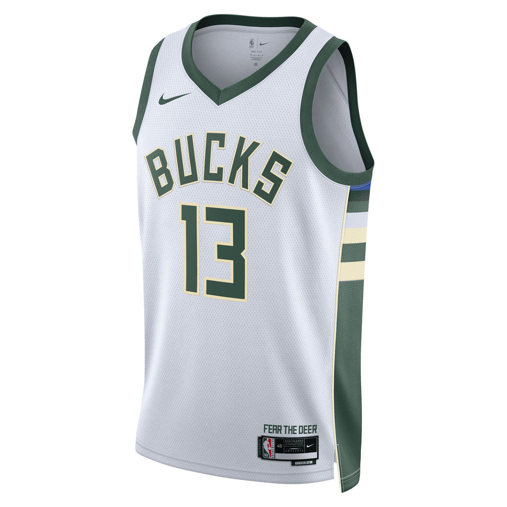 Milwaukee Bucks Nike Association Edition Swingman Jersey - White - Ryan Rollins - Unisex