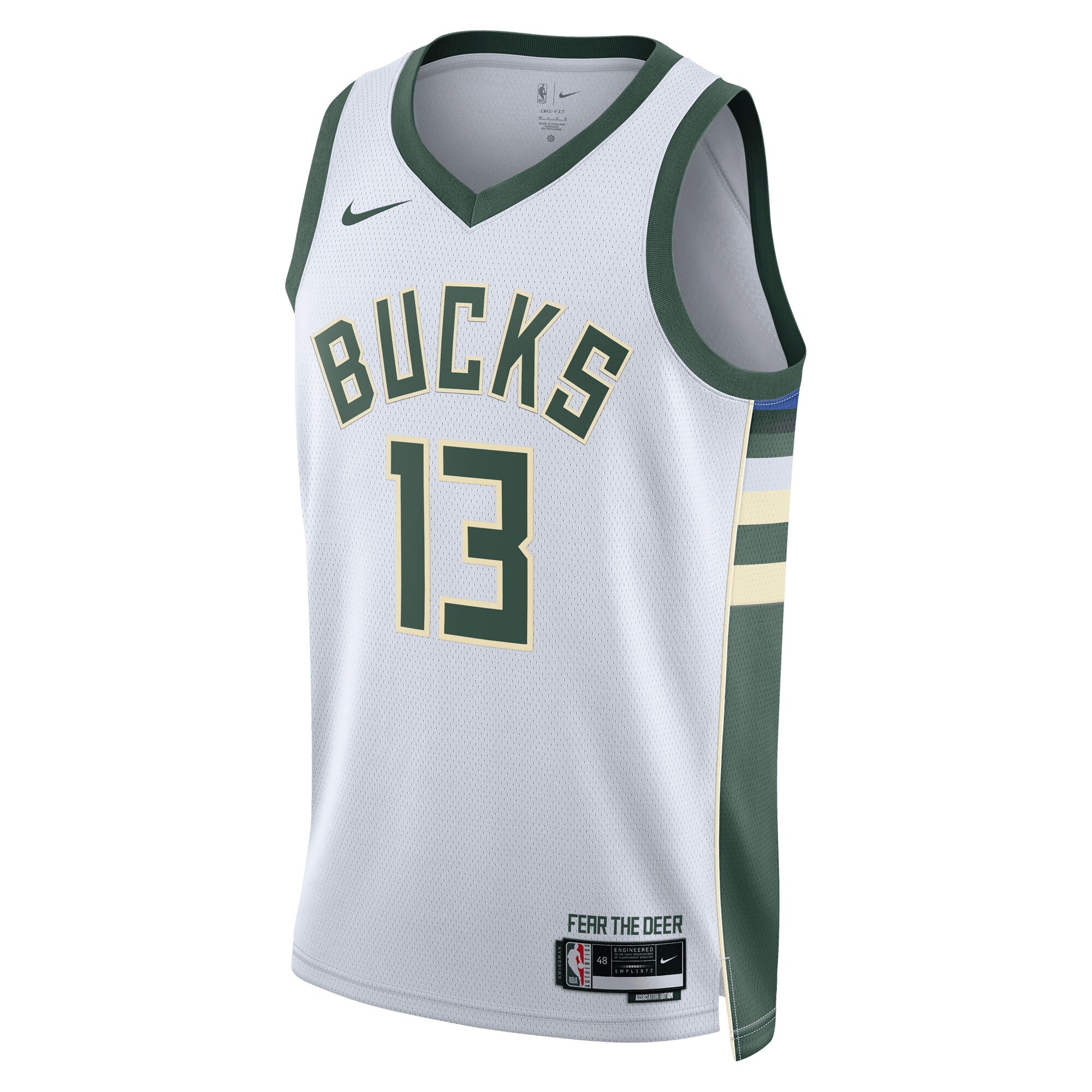 Milwaukee Bucks Nike Association Edition Swingman Jersey - White - Ryan Rollins - Unisex