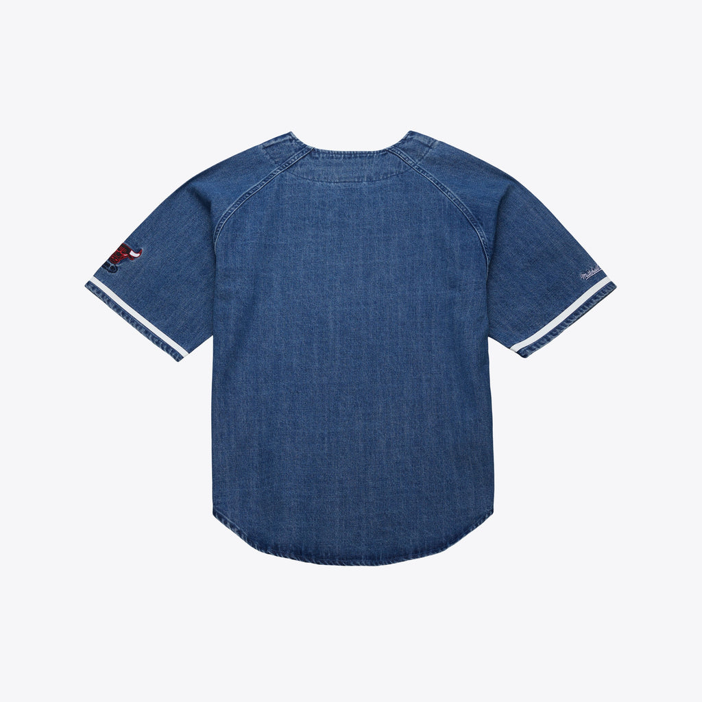 Chicago Bulls Mitchell & Ness Summer Breeze Baseball Jersey - Blue - Men's