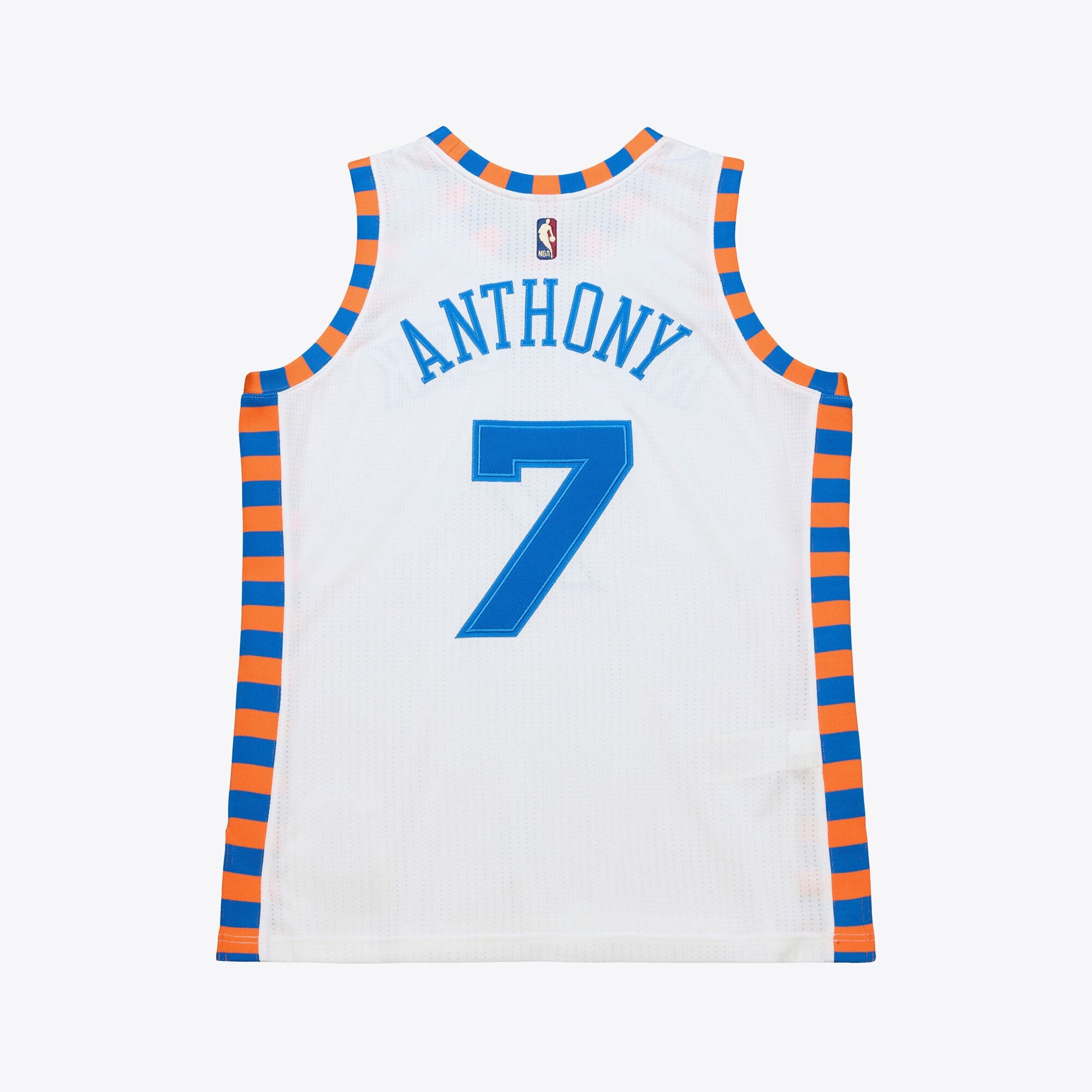 New York Knicks Mitchell & Ness Carmelo Anthony 2015-16 Hardwood Classics Authentic Jersey - White - Men's