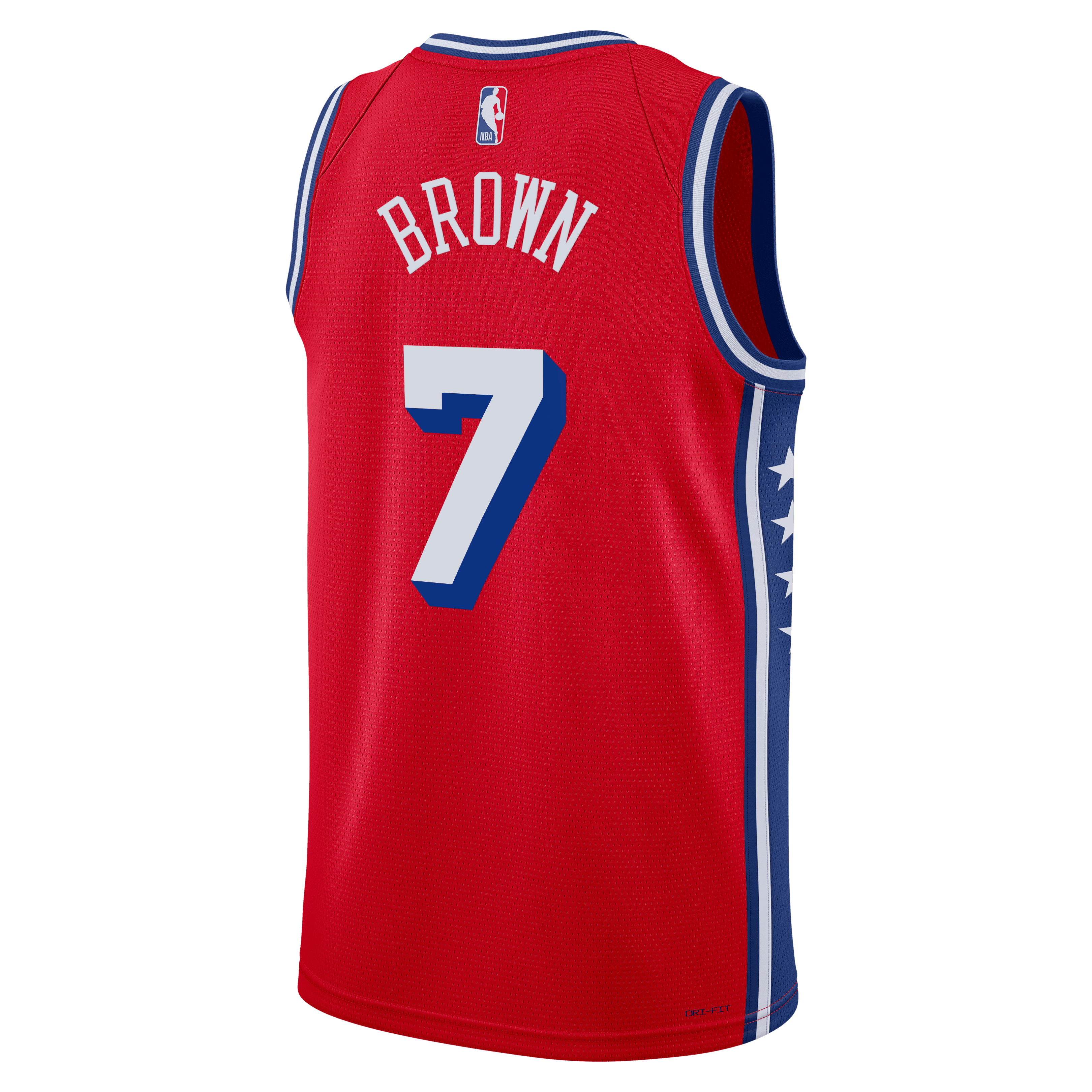 hiladelphia 76ers Jordan Brand Statement Edition Swingman Jersey - Red - Jaylen Brown - Unisex
