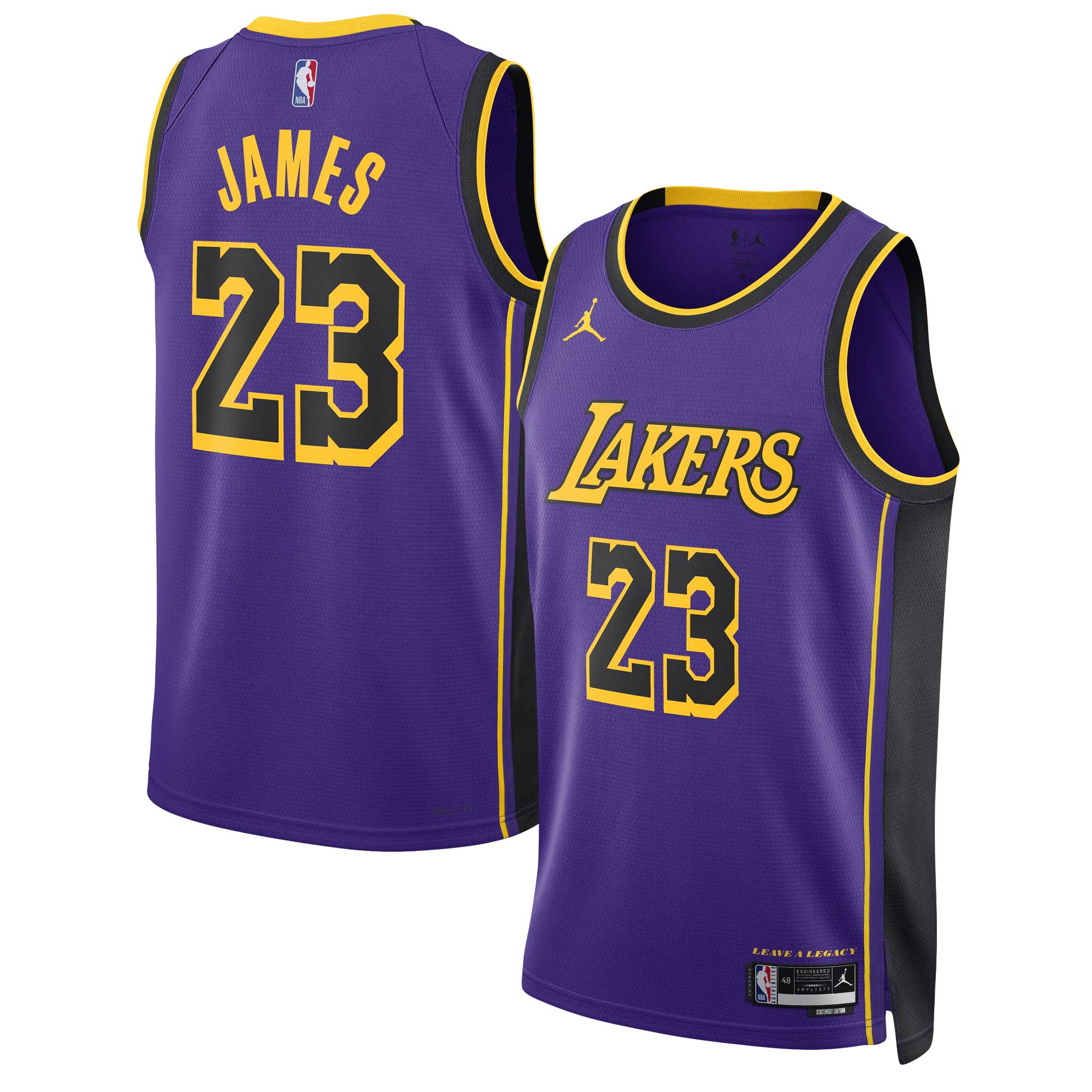Los Angeles Lakers Jordan Brand Statement Edition Swingman Jersey - LeBron James - Unisex