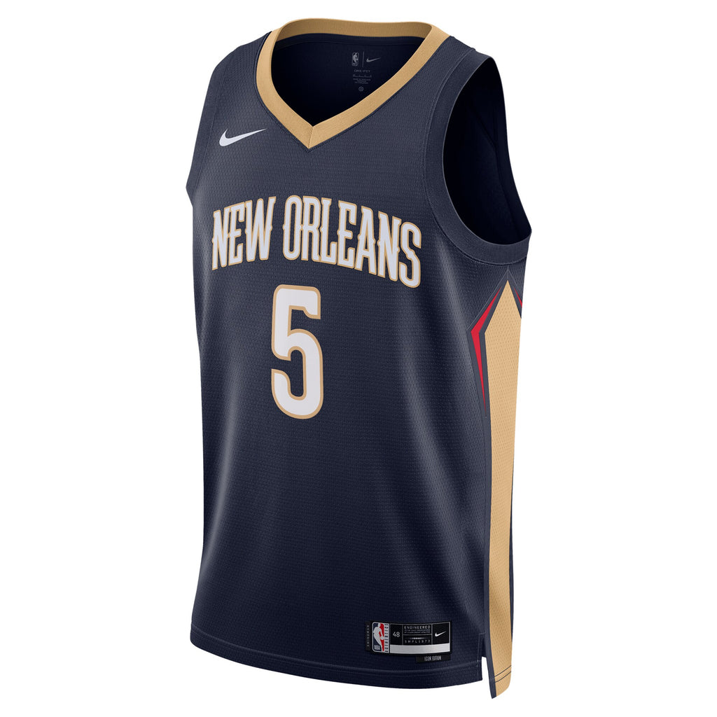 New Orleans Pelicans Nike Icon Edition Swingman Jersey - Navy - Dejounte Murray - Unisex