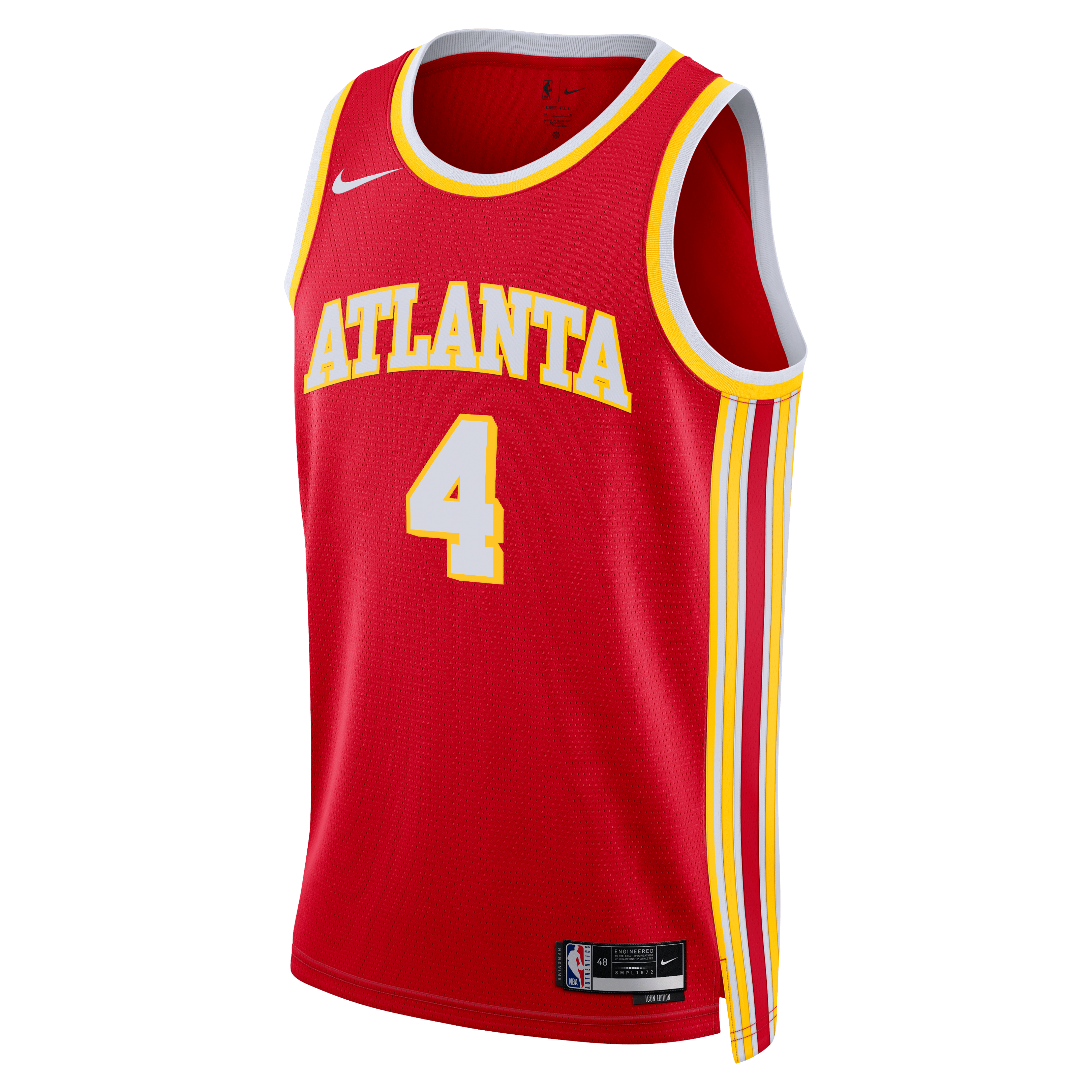 Atlanta Hawks Nike Icon Swingman Jersey - Red - Kingston Flemings - Unisex