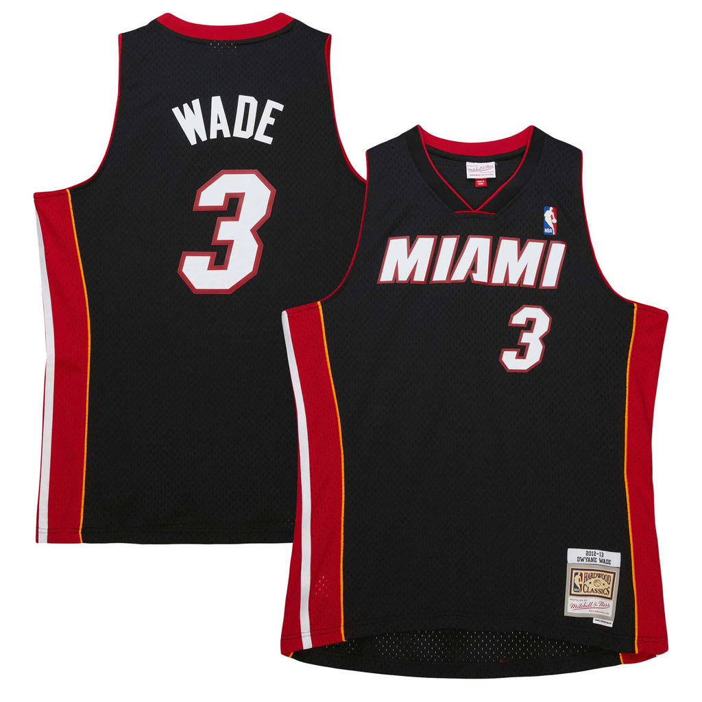 Miami Heat Mitchell & Ness NBA Dwyane Wade 2012 Road Hardwood Classics Swingman Jersey