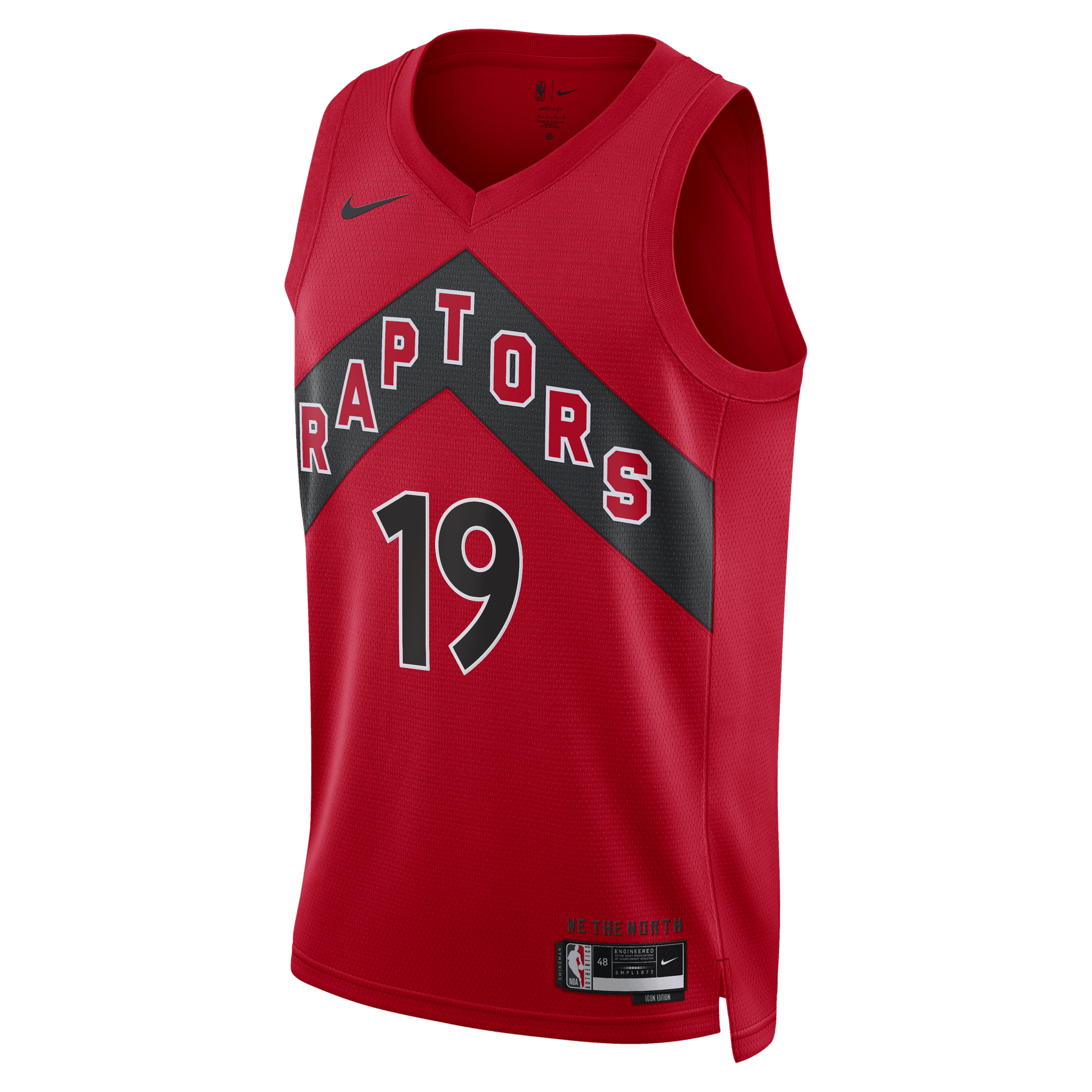 Toronto Raptors Nike Icon Edition Swingman Jersey - Red - Jakob Poeltl - Unisex